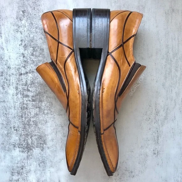 Jo Ghost Leather Square Toe Italian Loafers